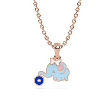Elephant's Blue Eye Bow Pendant