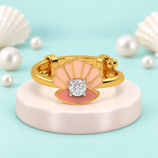 Ocean Breeze Shell Sparkle Ring